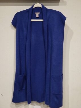 Chico's Royal Blue Open-Front Sleeveless Vest
